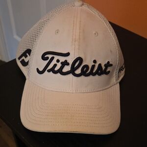 Titleist Cream and Black Mesh Cap